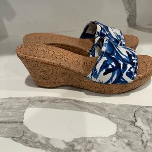 Brand new wedges. Blue multi color